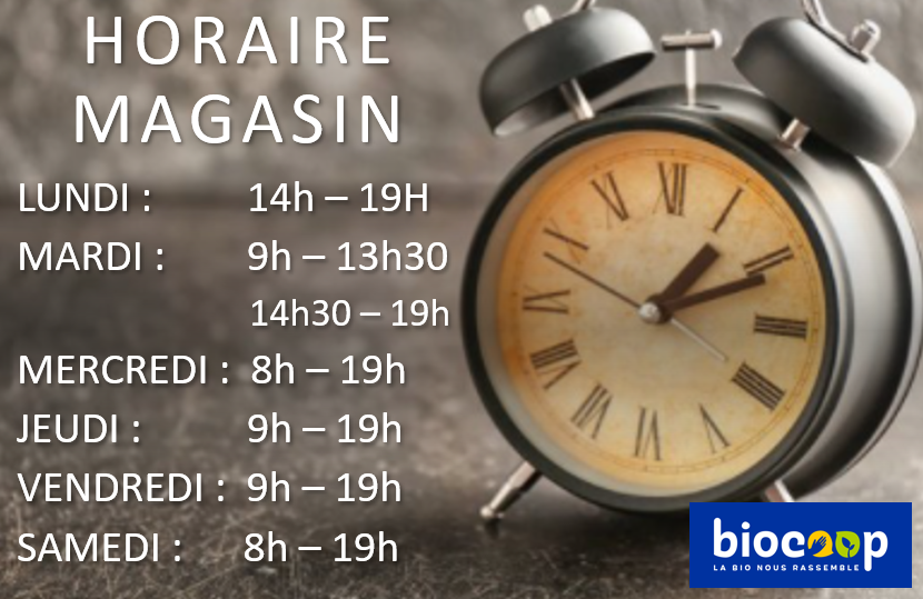 NOUVEAUX HORAIRES