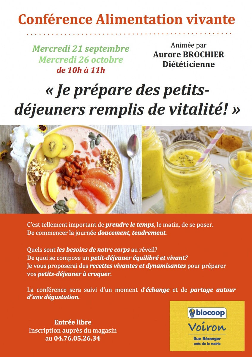 Conférence Alimentation Vivante Conférence Alimentation Vivante
