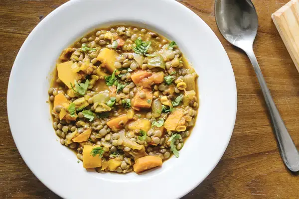 Lentilles vertes du puy au curry